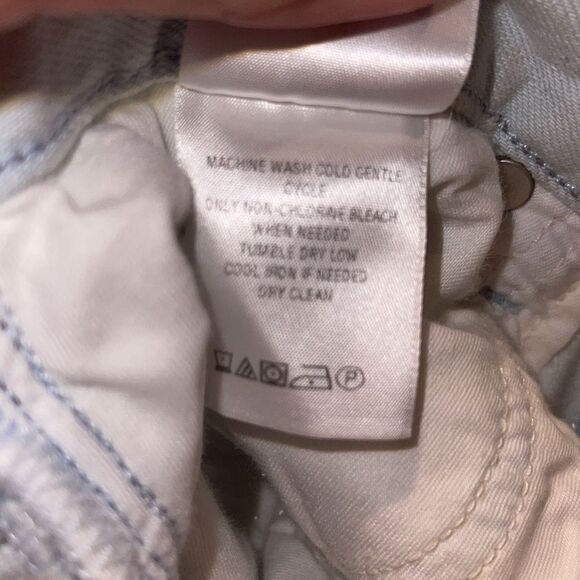 Hudson Jeans Skirt Lulu Pencil Light Blue Wash Frayed Denim Skirt Sz 26 - Picture 9 of 11